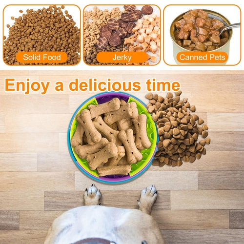 Pet Slow Food Bowl — Anti-Choking 3-in-1 Interactive Cat & Dog Bowl