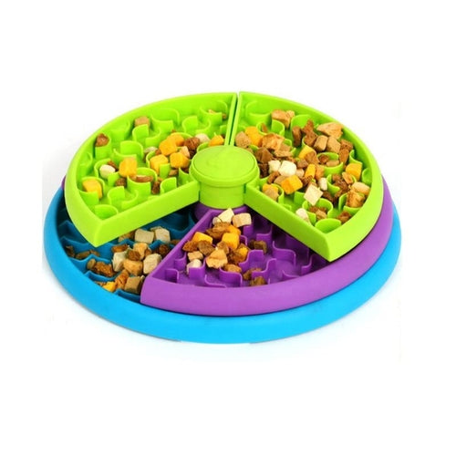 Pet Slow Food Bowl — Anti-Choking 3-in-1 Interactive Cat & Dog Bowl