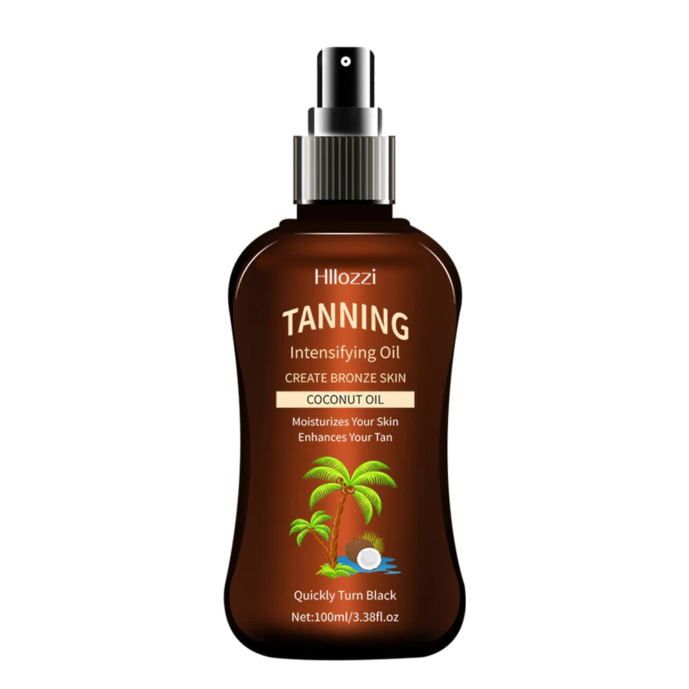 Hindistan Cevizi Bronzlaştırıcı Yağ 100ml — Güneşsiz Bronzlaştırıcı ve Yoğunlaştırıcı Yağ ile Güneş Öpücüğü Yaz Parıltısı