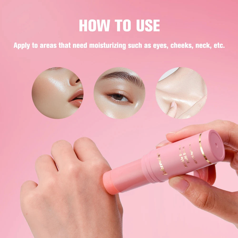 Korean Pink Hydrating Balm Stick — Deep Hydration, Glow & Multi-Use Makeup Base