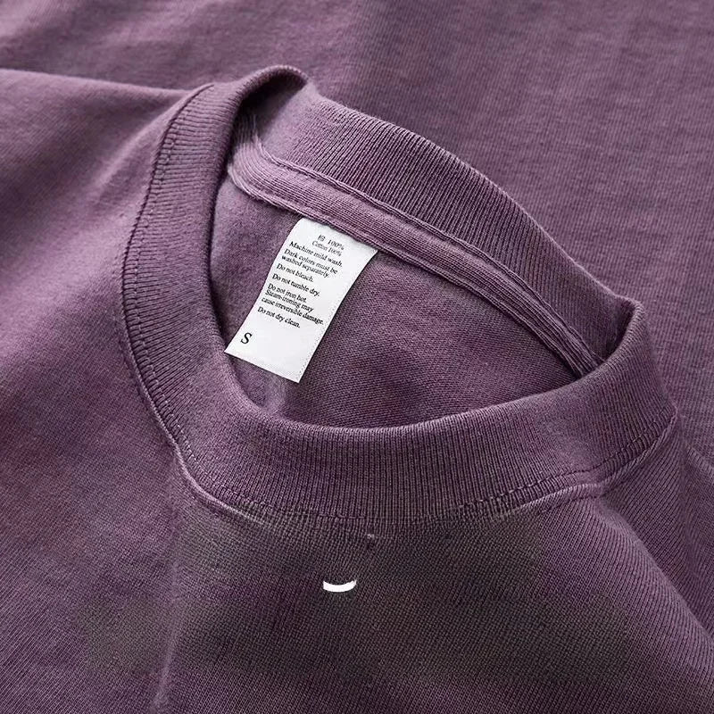 Heavyweight Pure Cotton T-Shirt — Unisex Loose Fit, Breathable & Comfortable Casual Tee