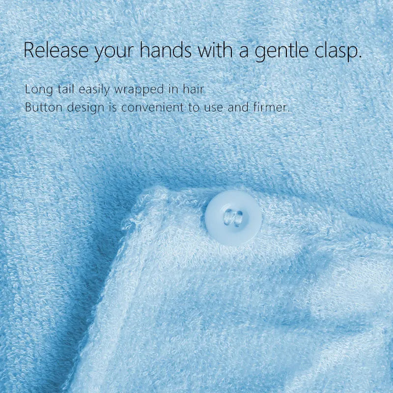 Bamboo Fiber Hair Towels Bath Head Turban Wrap Quick Drying Anti-Frizz Hair Towels For Drying Hair Women Girls Bathroom