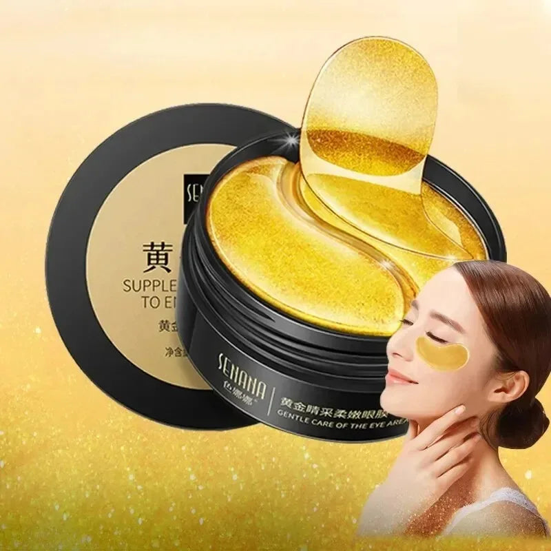 60pcs Golden Collagen Eye Mask — Relieve Fatigue, Nourish & Firm Eye Area