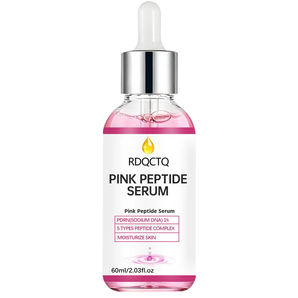 Pink Peptide Essence Serum — 1% PDRN DNA & 5 Peptide Complex for Daily Hydration & Skin Renewal