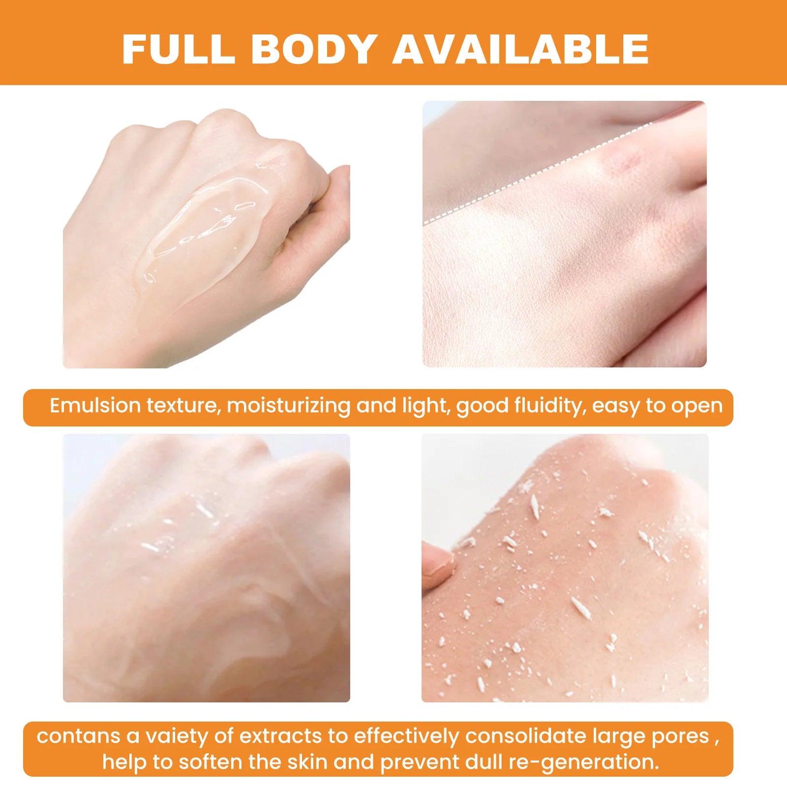 Orange Exfoliating Peeling Gel 50g — Brighten, Scrub & Hydrate for Smooth Glowing Skin