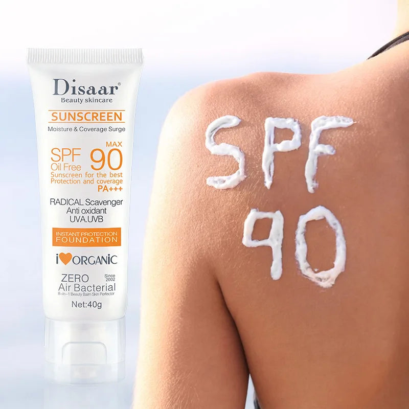 SPF 90+ Waterproof Facial Sunscreen — Broad Spectrum UVA & UVB Protection for Daily Use