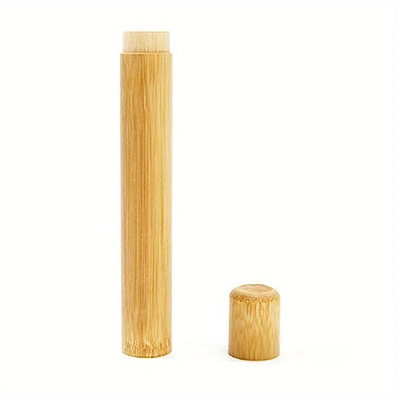 Handmade Bamboo Toothbrush Case — Eco-Friendly Travel Tube for Adults
