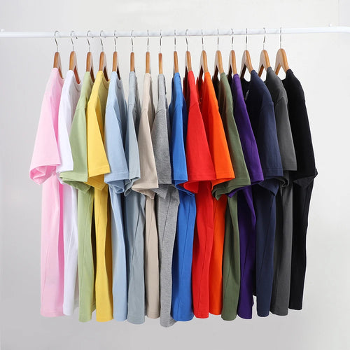 100% Cotton Solid Colour T-Shirt — Unisex Soft & Breathable Casual Fashion Tee