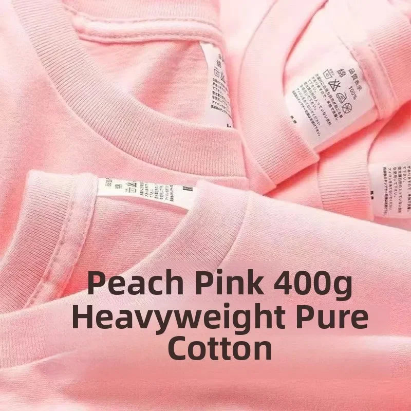 Heavyweight Pure Cotton T-Shirt — Unisex Loose Fit, Breathable & Comfortable Casual Tee