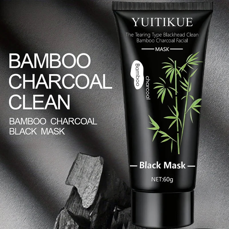 YUITIKUE Bamboo Charcoal Black Peel-Off Mask 60g — Deep Cleanse & Blackhead Removal for Clear Skin