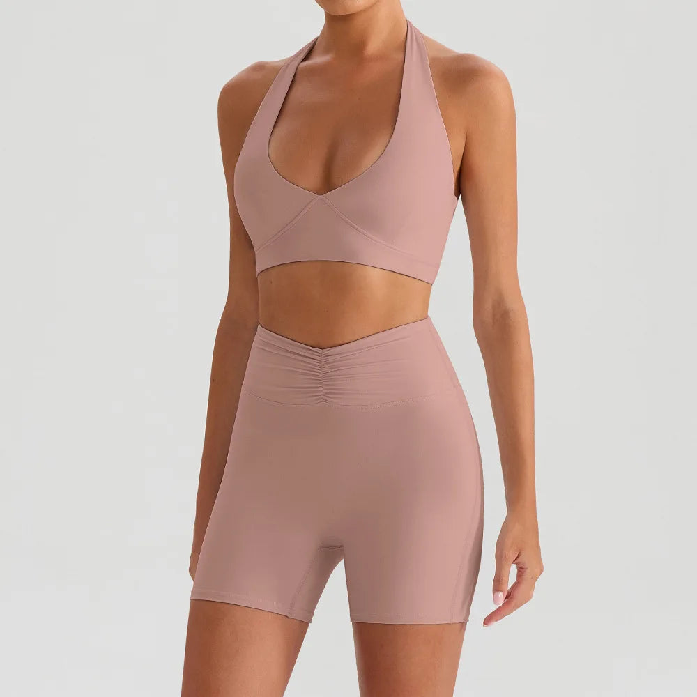 Yoga Suit Gym Fitness Set Sports Bra Flared Trousers Suit Sports Tracksuit Women Workout Clothes Sportswear Female Athletic Wear
