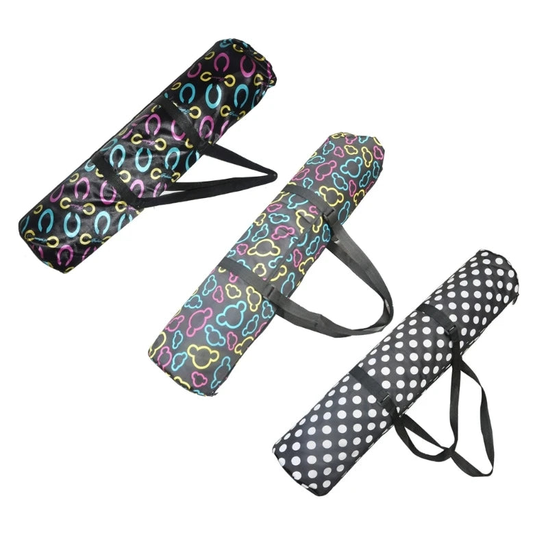 Yoga Mat Bag, Exercise Yoga Mat Carrying Bag with Smooth Zippers & Wide Strap Large Watertight Yoga Mat Storage Pockets 69HD