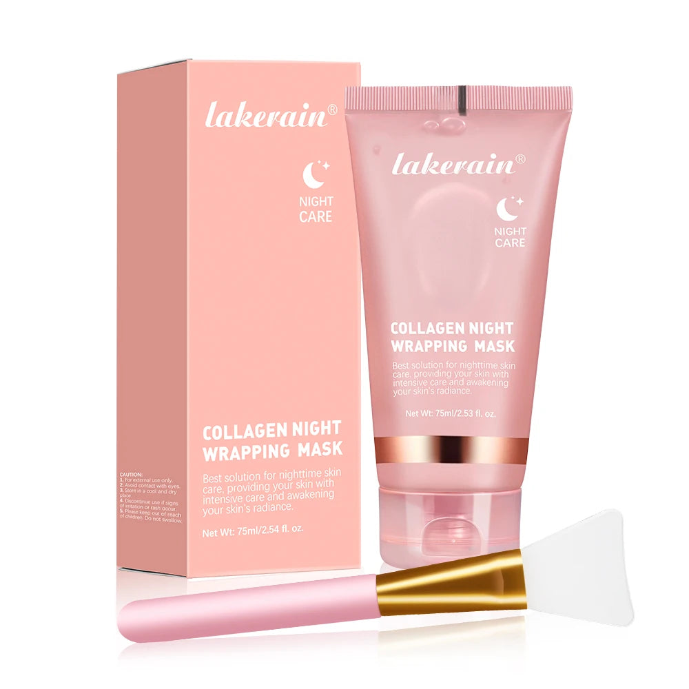 Korean Collagen Wrapping Mask & Brush Set — Rejuvenating, Brightening & Moisturising Face Mask