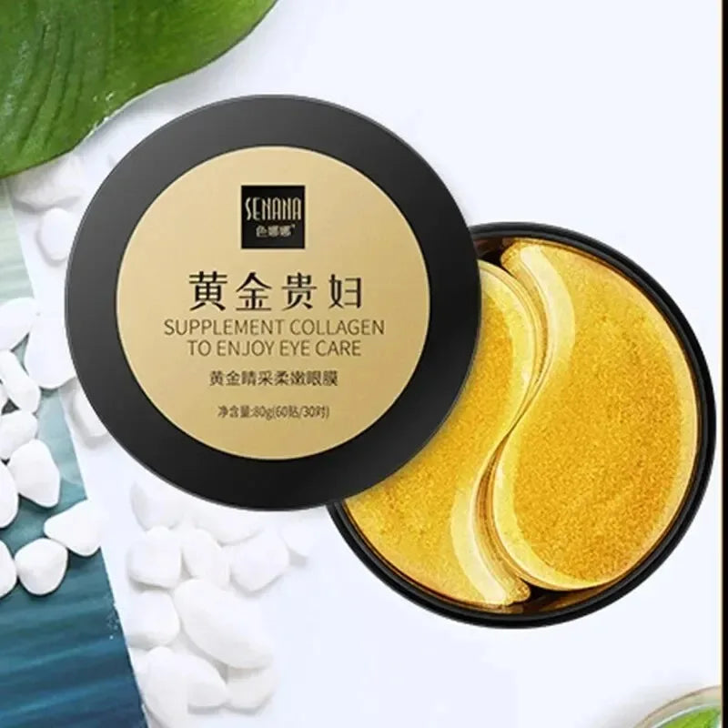 60pcs Golden Collagen Eye Mask — Relieve Fatigue, Nourish & Firm Eye Area