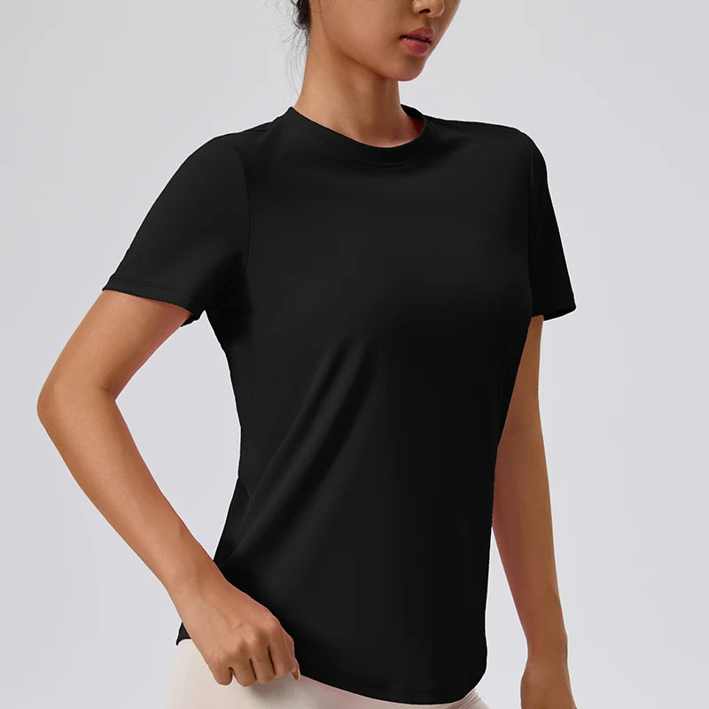 Yoga Classic T-shirt Women's Fitness Yoga Clothing Short Sleeve Round Neck Sports T-shirt