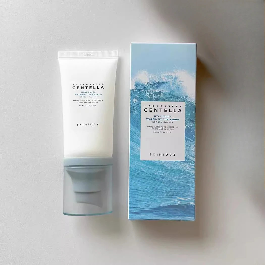 Korean Centella Hyalu-Cica Sun Serum SPF50 & Moisture Cream Set — Soothing K-Beauty Duo