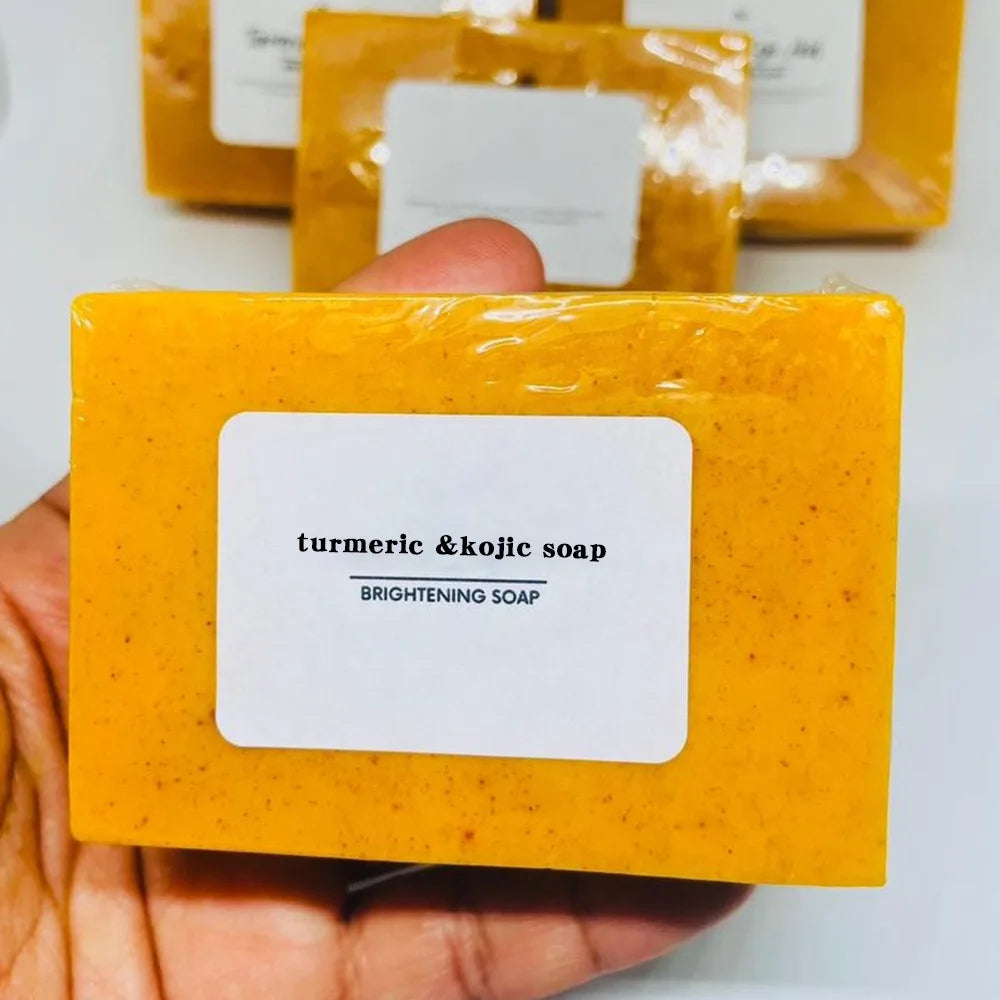 Turmeric & Lemon Kojic Acid Brightening Soap — Handmade 100g, Fade Dark Spots & Even Skin Tone