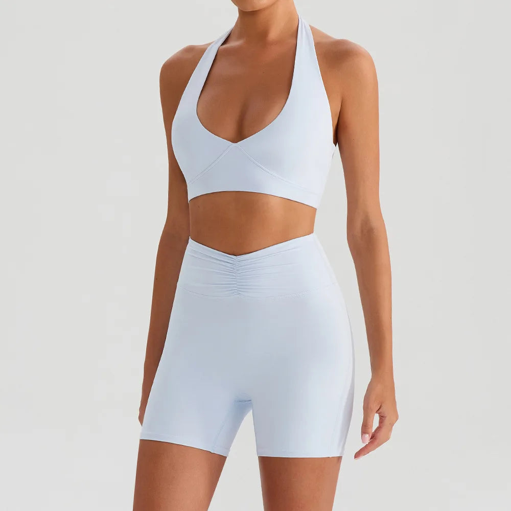 Yoga Suit Gym Fitness Set Sports Bra Flared Trousers Suit Sports Tracksuit Women Workout Clothes Sportswear Female Athletic Wear