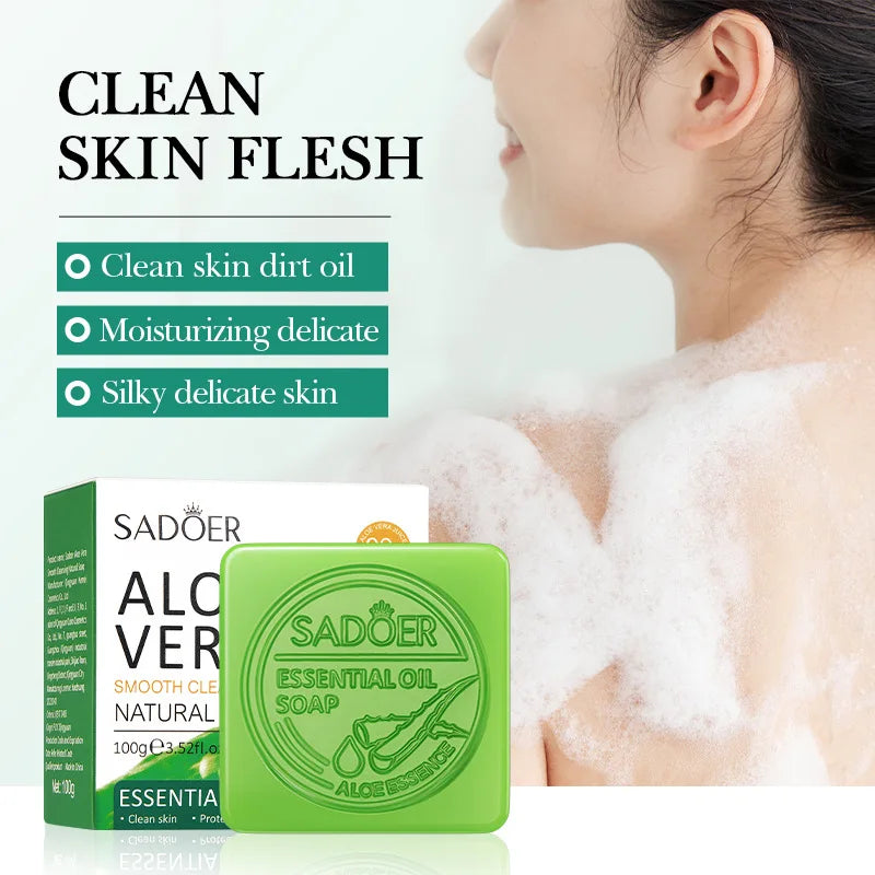 Aloe Vera Cleansing Soap Bar 100g — Smooth, Soothe & Naturally Purify