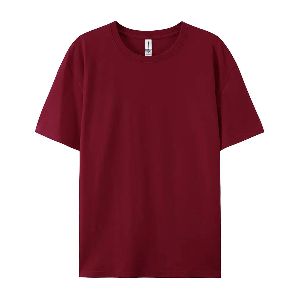 100% Cotton Solid Colour T-Shirt — Unisex Soft & Breathable Casual Fashion Tee