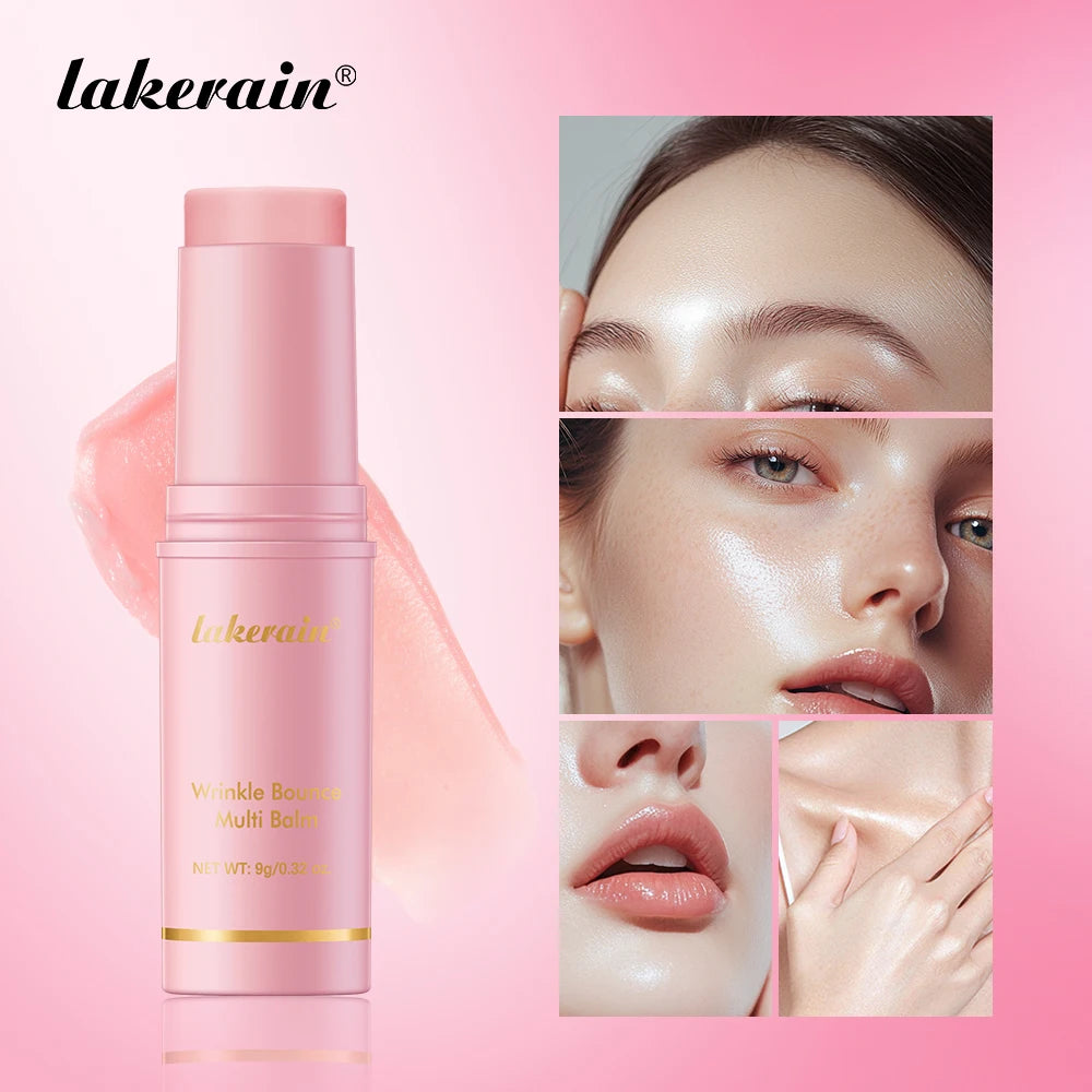 Korean Pink Hydrating Balm Stick — Deep Hydration, Glow & Multi-Use Makeup Base