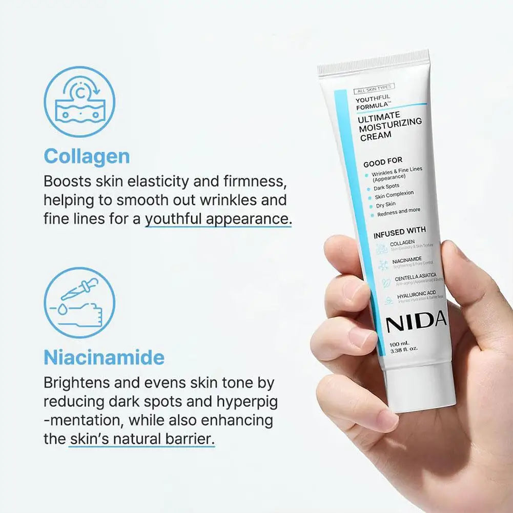 NIDA Ultimate Moisturising Cream — Anti-Aging, Pore Repair, Redness Calming & Whitening