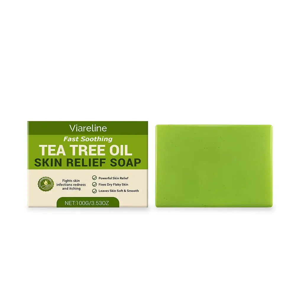 Tea Tree Soap Bar — Natural Antibacterial Cleanser for Body & Skin with Gentle Exfoliation