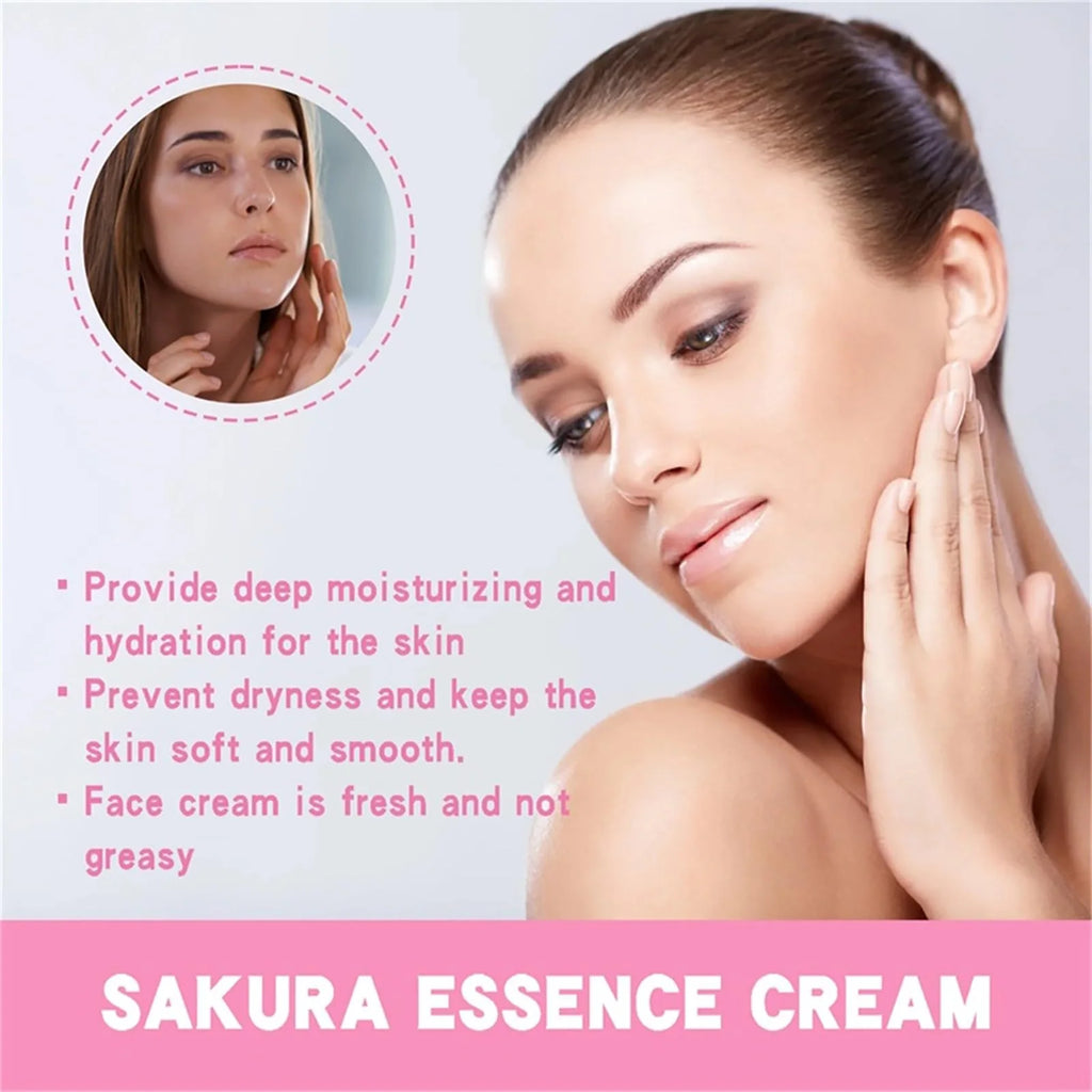 Japan Sakura Tone-Up Essence Cream — Brightening & Hydrating with Hyaluronic Acid