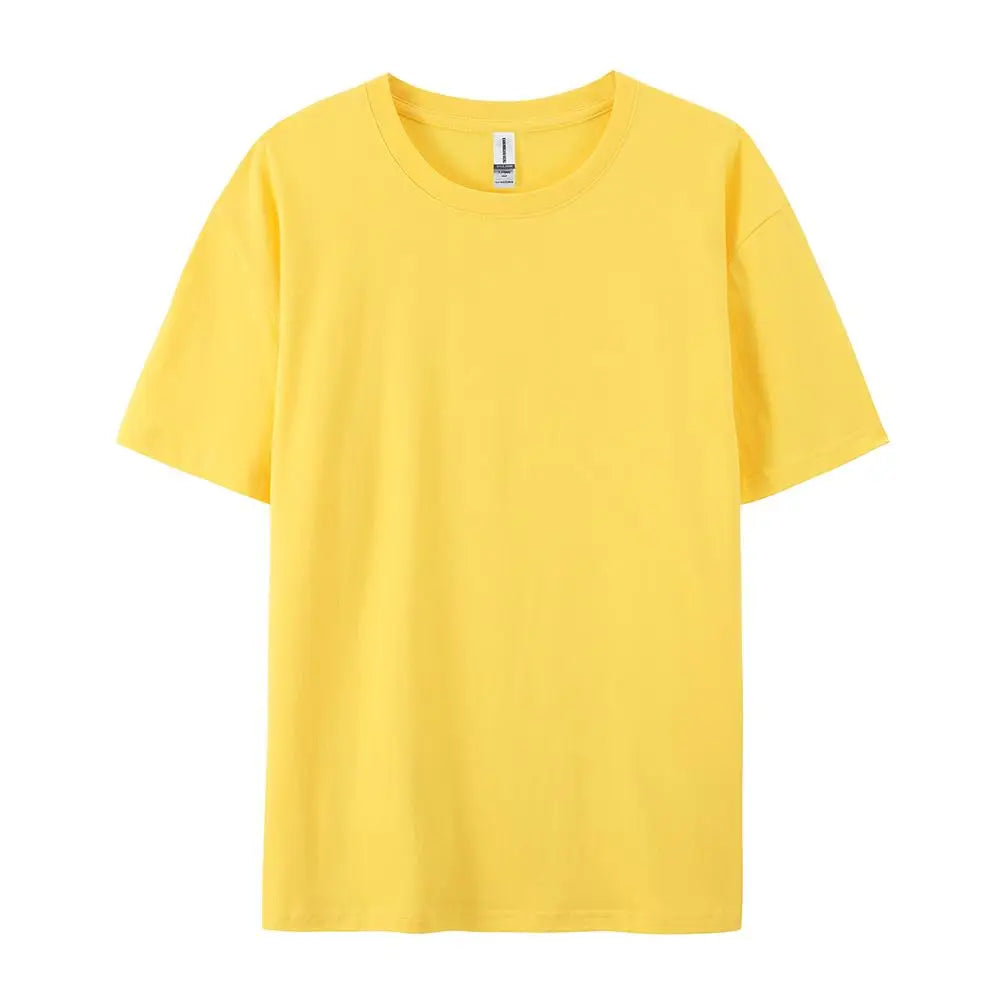 100% Cotton Solid Colour T-Shirt — Unisex Soft & Breathable Casual Fashion Tee