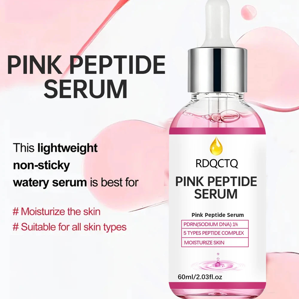 Pink Peptide Essence Serum — 1% PDRN DNA & 5 Peptide Complex for Daily Hydration & Skin Renewal