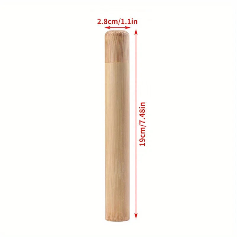 Handmade Bamboo Toothbrush Case — Eco-Friendly Travel Tube for Adults
