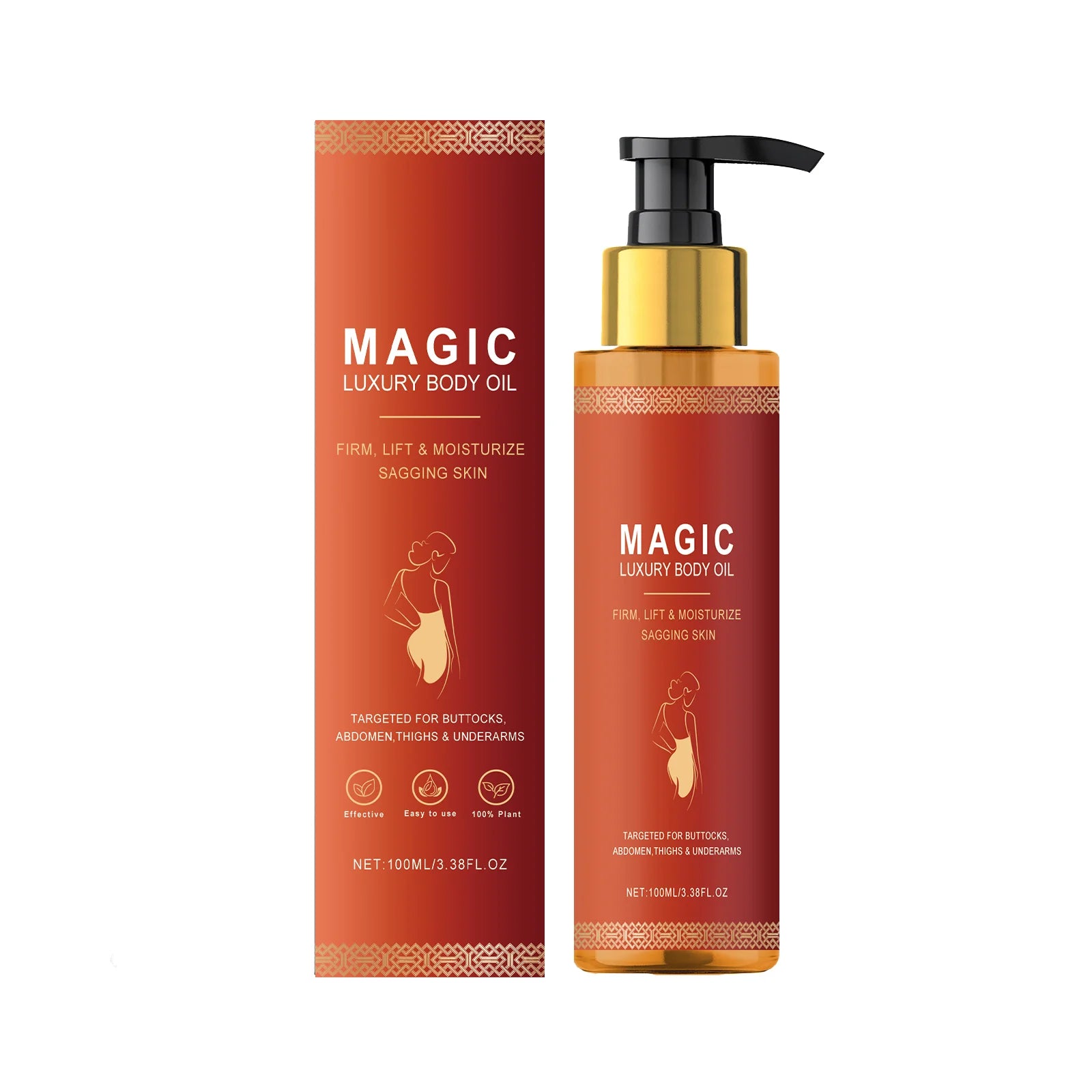 Luxury Firming Body Oil — Anti-Wrinkle Moisturising Massage Oil for Silky, Toned Skin