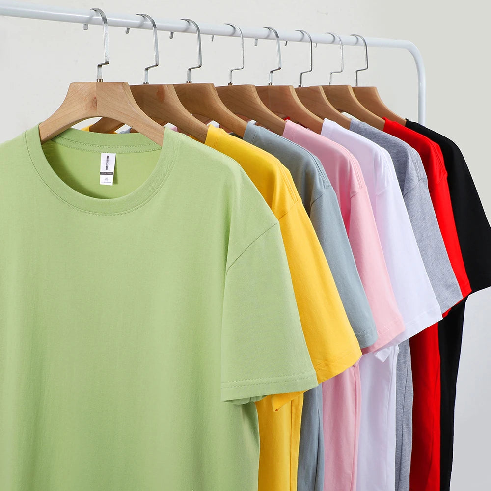 100% Cotton Solid Colour T-Shirt — Unisex Soft & Breathable Casual Fashion Tee