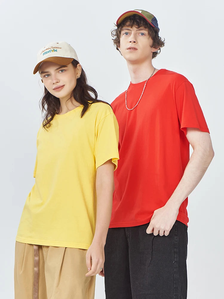 100% Cotton Solid Colour T-Shirt — Unisex Soft & Breathable Casual Fashion Tee