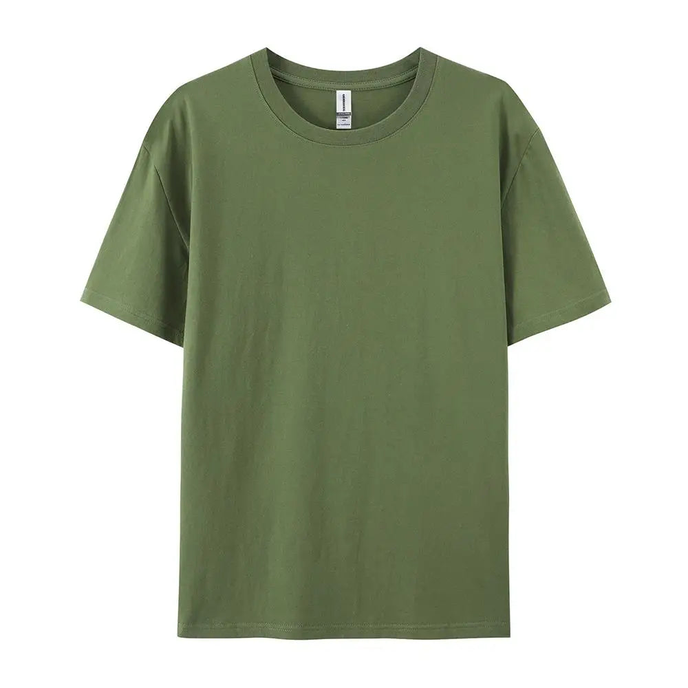 100% Cotton Solid Colour T-Shirt — Unisex Soft & Breathable Casual Fashion Tee