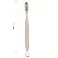 10pcs Rainbow Bamboo Toothbrush Set — Eco-Friendly, Soft Bristle Mouth Care