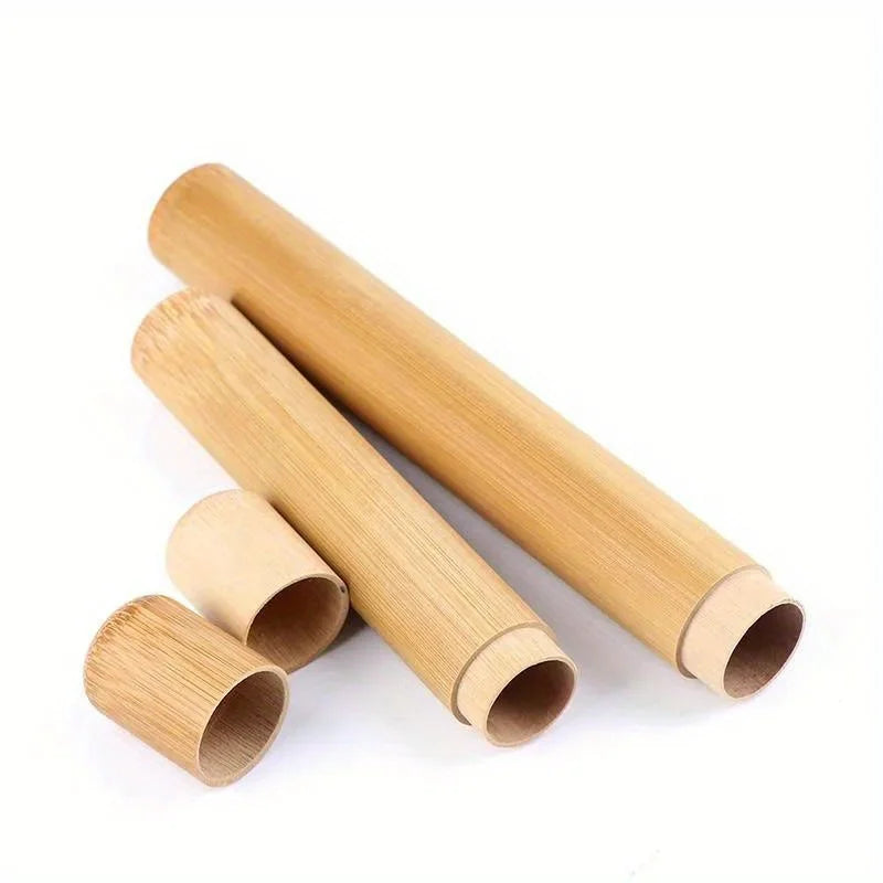 Handmade Bamboo Toothbrush Case — Eco-Friendly Travel Tube for Adults