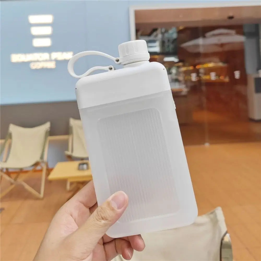 450ML Travel Reusable BPA Free Juice Cup Drink Bottle Flat Water Bottle Plastic