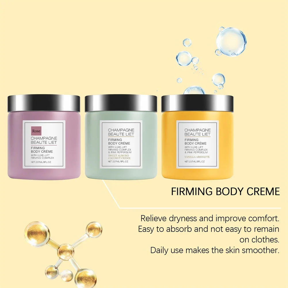 Champagne Firming Body Cream — Anti-Wrinkle Skin Tightening & Deep Hydration