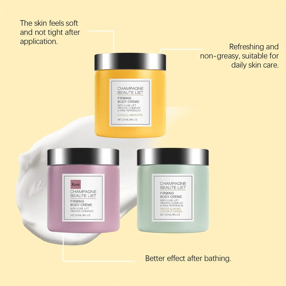 Champagne Firming Body Cream — Anti-Wrinkle Skin Tightening & Deep Hydration