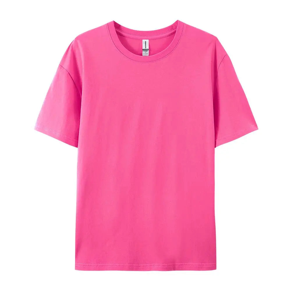 100% Cotton Solid Colour T-Shirt — Unisex Soft & Breathable Casual Fashion Tee