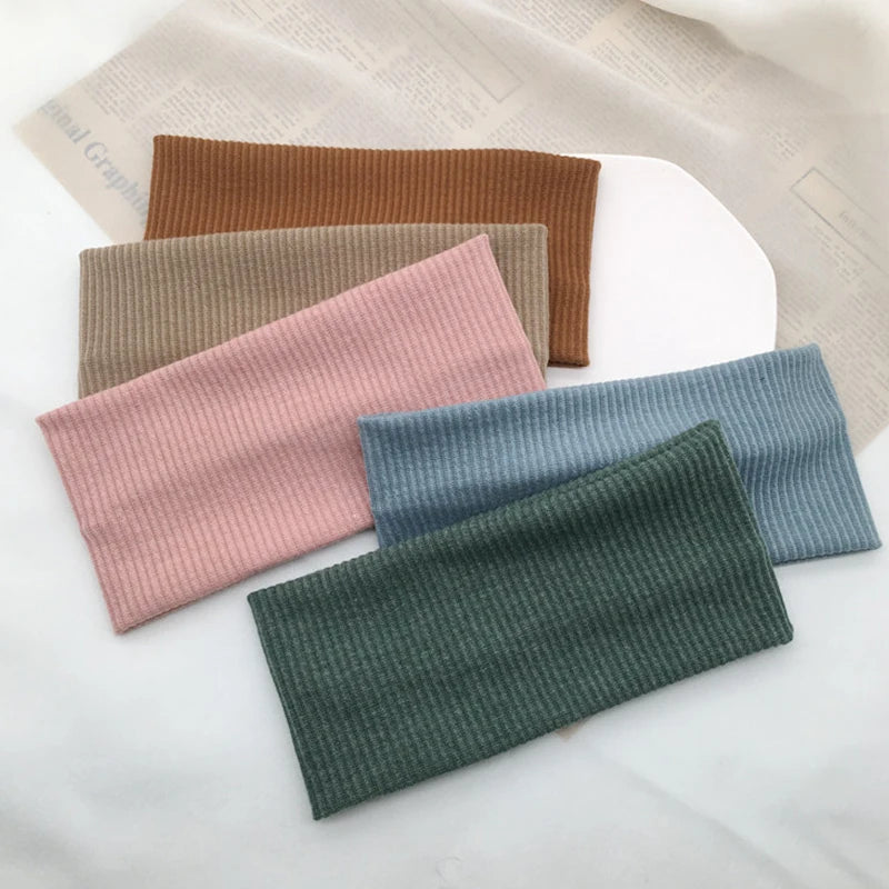 Yoga Hair Bands Sports Headband Knitted Fitness Yoga Headwear Solid Color Sports Elastic Headbands for Women Hair Accessories
