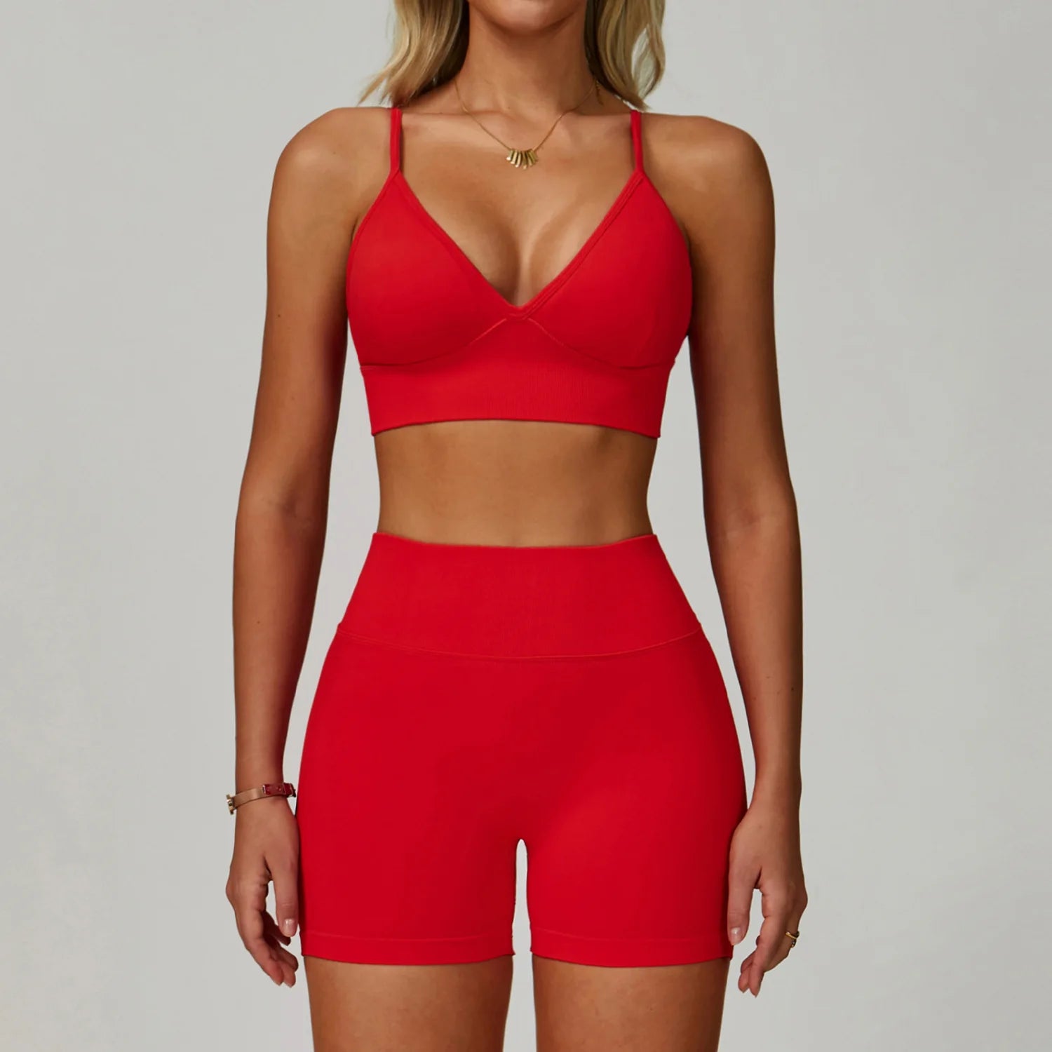Yoga Set 2PCS Gym Clothes Women Tracksuit Workout Outfits Fitness Set Sportswear High Waist Leggings Sports Bra Athletic Wear