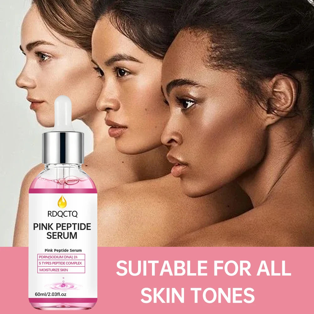 Pink Peptide Essence Serum — 1% PDRN DNA & 5 Peptide Complex for Daily Hydration & Skin Renewal