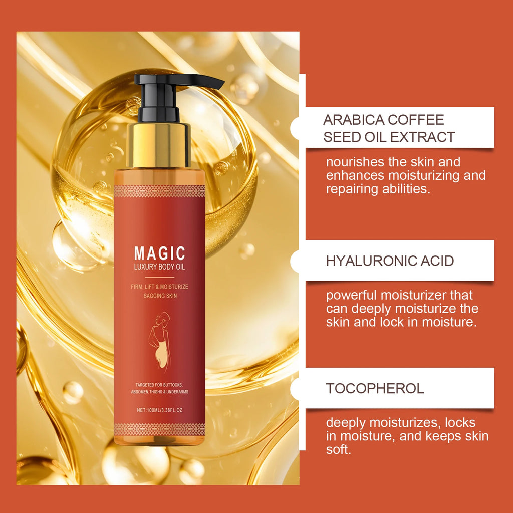 Luxury Firming Body Oil — Anti-Wrinkle Moisturising Massage Oil for Silky, Toned Skin