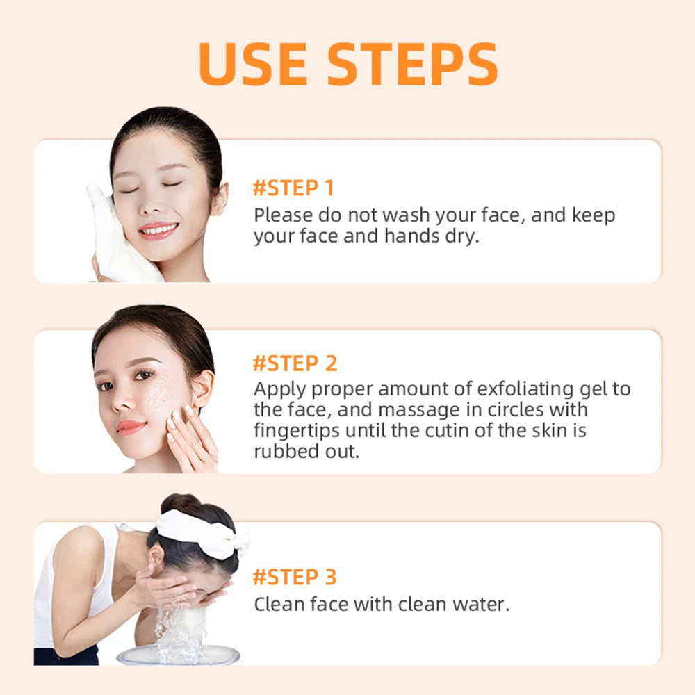 Orange Exfoliating Peeling Gel 50g — Brighten, Scrub & Hydrate for Smooth Glowing Skin