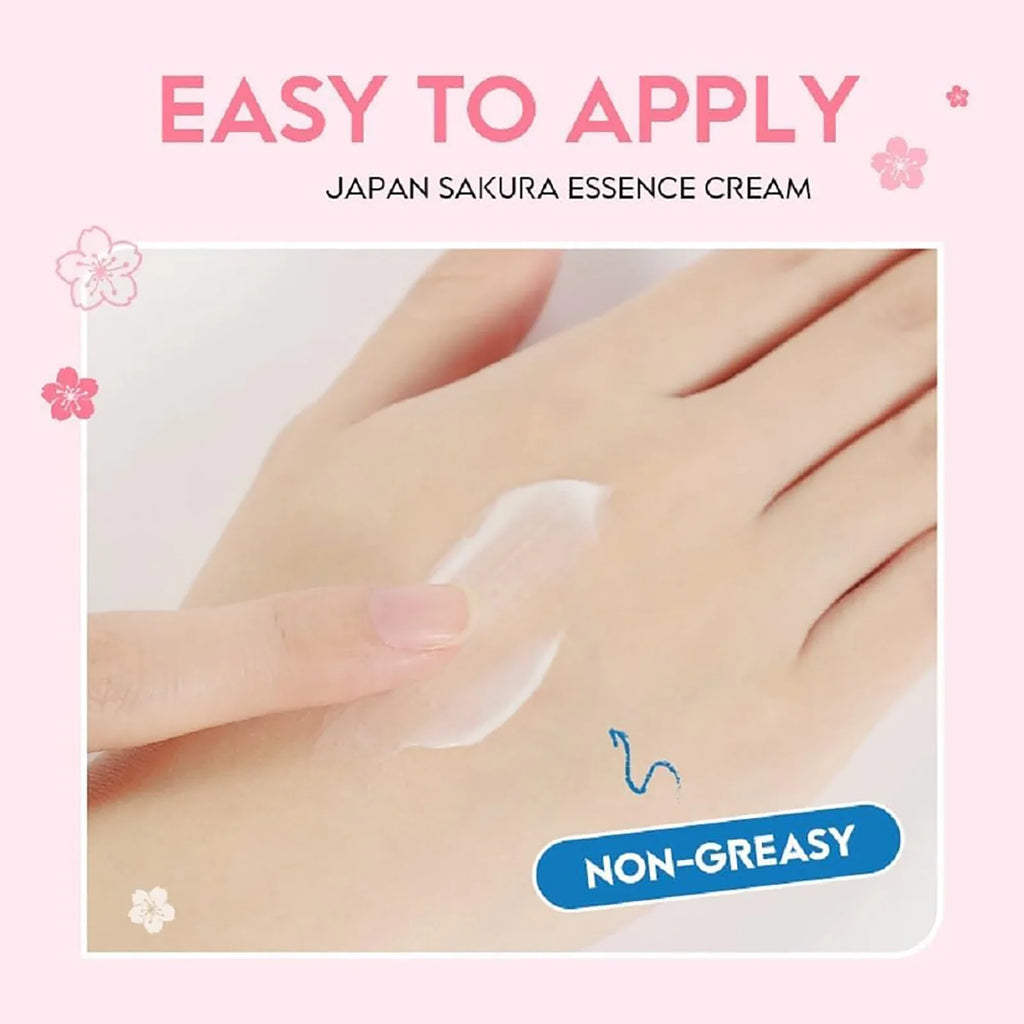Japan Sakura Tone-Up Essence Cream — Brightening & Hydrating with Hyaluronic Acid