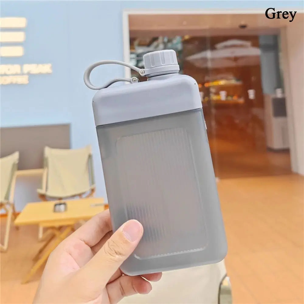 450ML Travel Reusable BPA Free Juice Cup Drink Bottle Flat Water Bottle Plastic