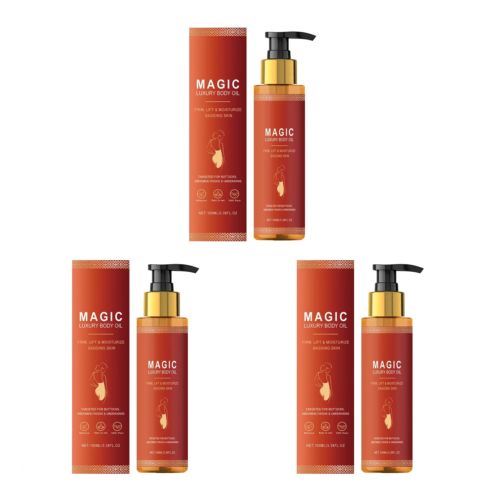 Luxury Firming Body Oil — Anti-Wrinkle Moisturising Massage Oil for Silky, Toned Skin