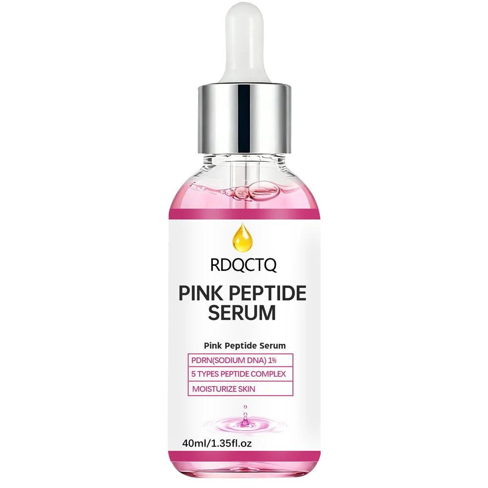 Pink Peptide Essence Serum — 1% PDRN DNA & 5 Peptide Complex for Daily Hydration & Skin Renewal